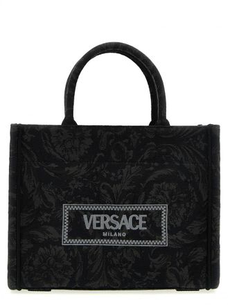 Versace Black Athena small shopping bag