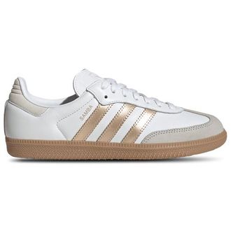 adidas Womens Originals Samba OG - Shoes Ftwr White/Wonder Gold Met Size 10.5