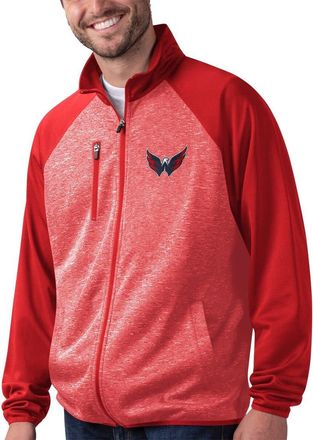 G-III Sports by Carl Banks Mens G-III Sports by Carl Banks Red Washington Capitals Runners Raglan Full-Zip Track Jacket at Nordstrom, Size Medium