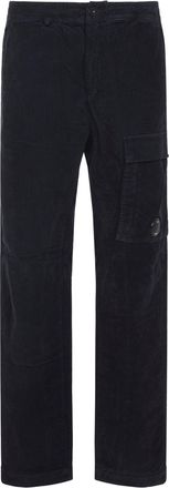 C.P. Company Total Eclipse Blue Cotton Cargo Pants-Uomo