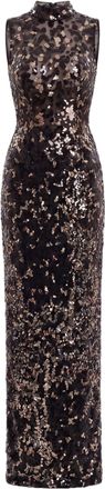 Saiid Kobeisy Sequin Embroidered Long Dress