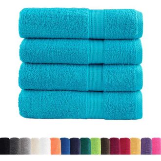vidaXL Toallas De Ducha Solund 4 Unidades Turquesa 70x140 Cm 600 Gsm Vidaxl
