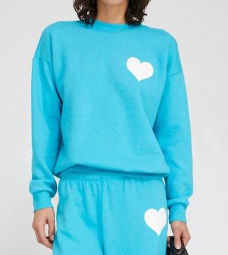 SPRWMN Heart Sweatshirt In Aquamarine