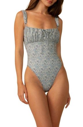 Montce Swim Victoria Petite Fleur One-Piece Swimsuit in Blue Petite Fleur at Nordstrom, Size X-Small