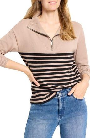 Nic+Zoe Quarter Zip Sweater in Neutral Multi at Nordstrom Rack, Size Xx-Large