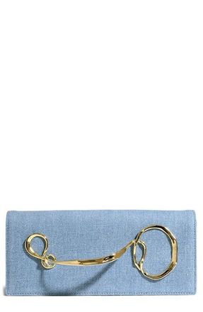 Alexis Bittar Twist Handle Denim Clutch in Chambray at Nordstrom