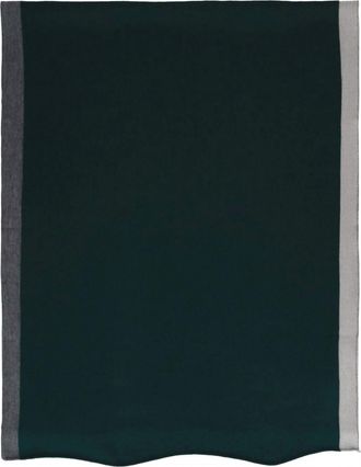 D'Estr&euml;e Paris Pierre Wool Scarf In Dark Green/grey/ecru