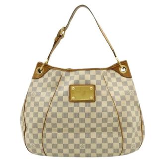 Louis Vuitton Pre-owned Shoulder Bags, female, Beige, Size: ONE SIZE Pre-owned Galliera PM Damier Azur Shoulder Bag