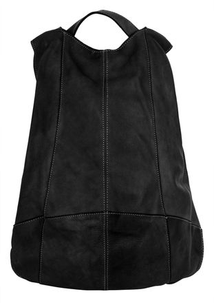 Forty Degrees Tagesrucksack FORTY, Damen, Gr. B/H/T: 33cm x 5cm, onesize, schwarz, Leder, Rindsleder, unifarben, Rucks&auml;cke Tagesrucksack, echt Leder, Made in Italy