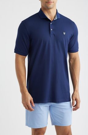 Greyson Crowley Icon Piqu&eacute; Performance Golf Polo in Maltese Blue at Nordstrom, Size Xx-Large