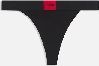 HUGO BOSS Womens Red Label String Thong - Black - Size: 2XL