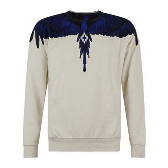 Marcelo Burlon Felpa Girocollo - - Sweatshirts & Hoodies - Uomo - Beige - L
