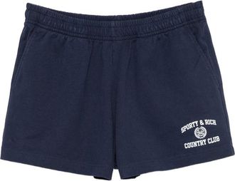 Sporty & Rich Logo-print Elasticated Shorts