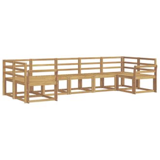 vidaXL Conjunto De Sof&aacute;s De Exterior 7 Pcs Blanco Vidaxl