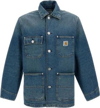 Carhartt Work in Progress Blue Logo Denim Jacket