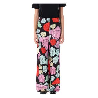 Marni Silk Twill Rose Print Pajama Trousers