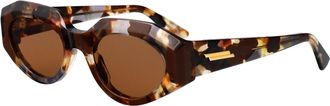 Bottega Veneta Womens Sunglasses Acetate Multicolour-Multicolour-Brown Multicolour/multicolour/brown