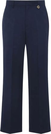 Casablanca monogram-pattern charm-detail trousers - Blue