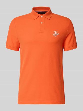 Tommy Hilfiger Regular Fit Poloshirt aus reiner Baumwolle in Orange, Gr&ouml;&szlig;e XXL