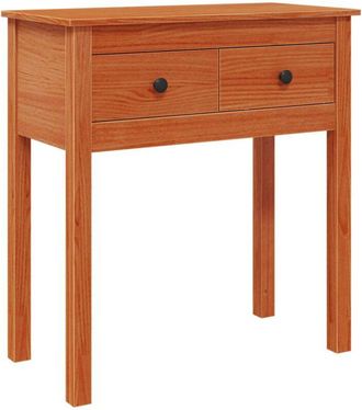 vidaXL Console Table Wax Brown 70 x 35 x 75 cm Solid Pine Wood vidaXL