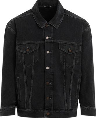 Saint Laurent Zwarte Denimjas Eivorm - Heren - Spijkerjassen - Zwart - M - Denim - Jassen