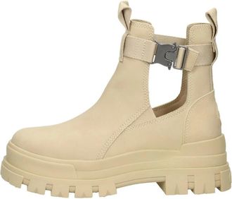 Buffalo Aspha COA Enkellaarsjes Plat - Dames - Chelseaboots - Beige - 36 EU - Schoenen