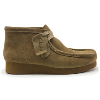 Clarks Wallabee Evo Boot Suede Womens Lace Up Boots - Dark Sand - Size:UK 5