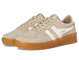 Gola Grandslam Suede Womens Shoes Bone/Off White/Gum : 7.5 B - Medium, Leather