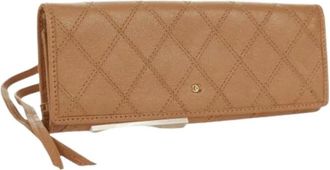 Chanel Pre-owned Wallets, female, Beige, Size: ONE SIZE Pre-owned Vintage Accessory Pouch