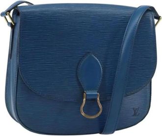 Louis Vuitton Pre-owned Vintage Cross Body Bag - Dames - Vintage Schoudertas - Blauw - ONE Size - Leer - Vintage