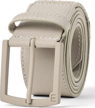 Travis Mathew Wanderlust Mixed Media Belt in Khaki at Nordstrom, Size 30