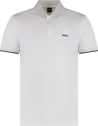 HUGO BOSS White Printed Logo Polo