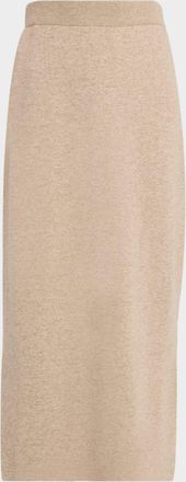 Brunello Cucinelli Cashmere Double Knit Maxi Pull-On Skirt