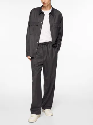 LE17SEPTEMBRE Mens Drawcord waist graphite pant