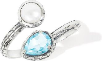 Tiramisu Silver 1.48 Ct. Tw. Gemstone Bypass Ring