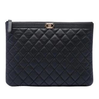 Chanel Clutch Pre-owned in pelle caviar trapuntata - - Pre-owned - Donna - Nero - ONE SIZE