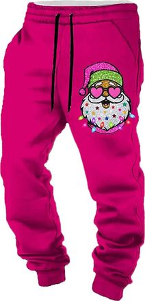 Generic Mens Christmas Pajama Pants Cute Warm Xmas Tree Elastic Waist Pj Bottoms Winter Casual Couple Vacation Trousers