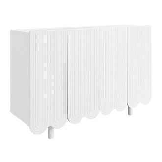 Urban Meuble Gabinete de almacenamiento moderno de madera blanca