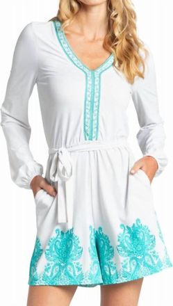 Cabana Life Embroidered Tie Romper In St Pete