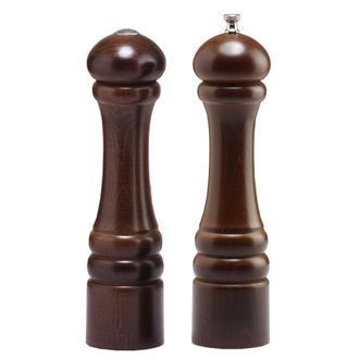 Chef Specialties 10100 10 Inch - 26cm ImperialWalnut Pepper Mill Salt Shaker Set