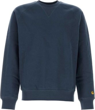 Carhartt Work in Progress Blue Chase Cotton Sweatshirt