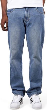 Pleasures X Zero Skateboards Rotten Straight Leg Jeans in Indigo at Nordstrom, Size 36