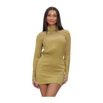 Drykorn Kleedjes, Dames, Groen, M, Leer, Ovine Mini Jurk