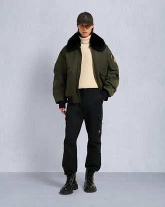 Moose Knuckles Mens Gold Series Ludo Bomber Jacket