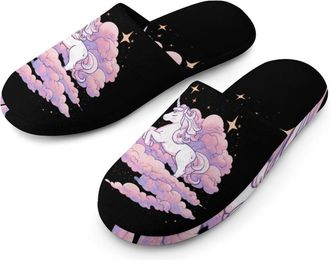 Generic Fantasy Unicorm in The Clouds Mens House Slippers Slip Indoor Slipper On Shoes Warm Outdoor