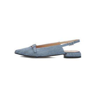 Notre-V Schoenen, Dames, Blauw, 39 EU, Leer, Ballerinas