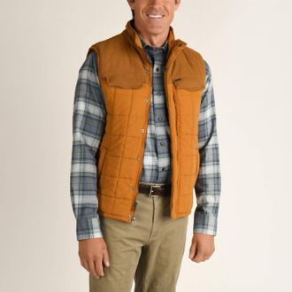 Duck Head Overland Quilted Vest In Cider