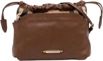 Burberry Pre-owned Bucket Bags, female, Brown, Size: ONE SIZE Pre-owned Crossbody Bucket Bag
