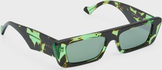 Gucci Mens Acetate Rectangle Sunglasses