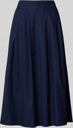 More & More More & More Midirock mit elastischem Bund in Dunkelblau, Größe 40